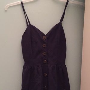 navy blue midi dress